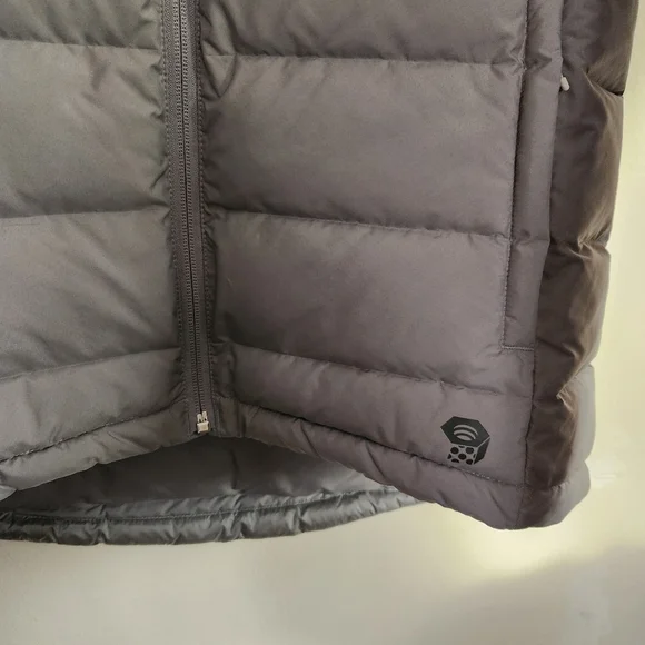 NWT Mountain Hardwear Thermacity Puffer Jacket Gray Full Zip Medium